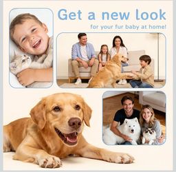 Dog grooming kit, pet vacuum cleaner with nail clipper and nail rectifier, dog hair vacuum cleaner with 6 grooming tools for dogs and cats
