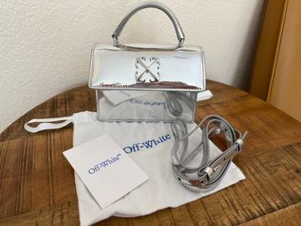 Off-White Jitney Baby Metallic Top-Handle Bag