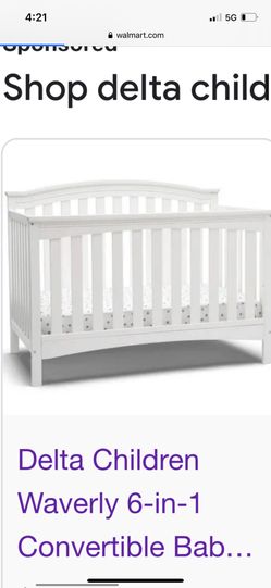 Delta Children (Waverly) 6 In 1 WHITE - Convertible Crib
