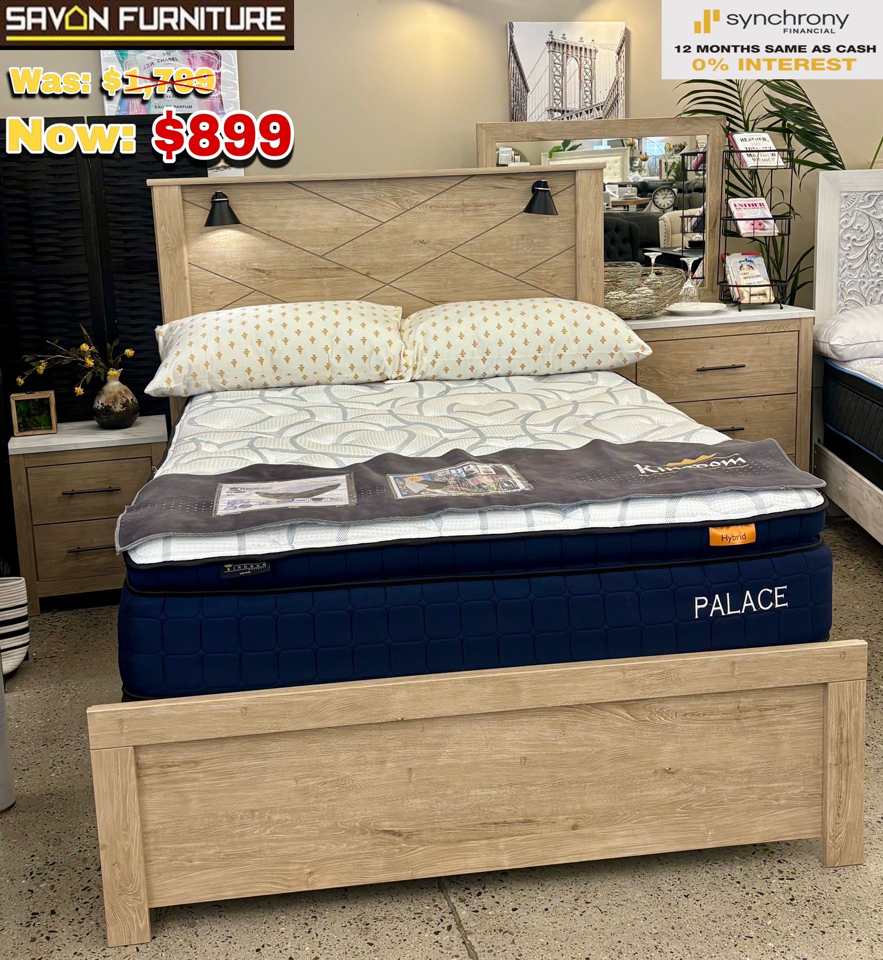 Queen Bedframe, Dresser, Mirror And Nightstand 