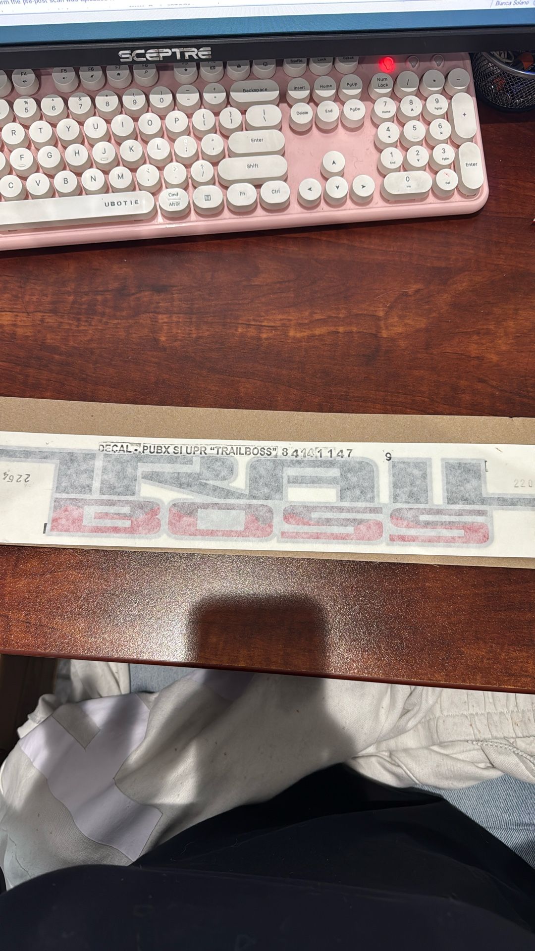 Chevrolet Trail Boss Decal