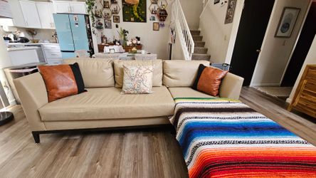 Leather couch with Chase