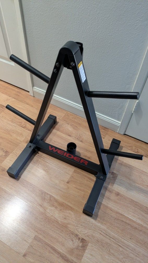 Weight Plate and Barbell Storage Rack