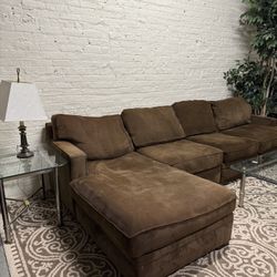 Brown Sectional Couch (Free Local Drop-Off)