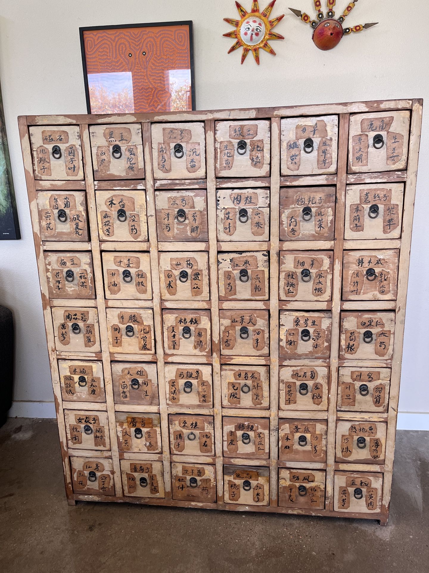Vintage Chinese Medicine Cabinet 