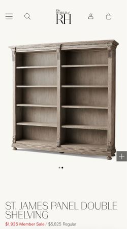 RH St. James Panel Double Shelving
