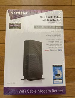 Netgear N300 WiFi DOCSIS 3.0 Cable Modem Router - C3000