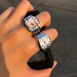 Fashion punk watch ring couple finger watch mini clock cute creative electronic watch