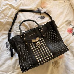 Michael Kors Black Leather Stud Bag 
