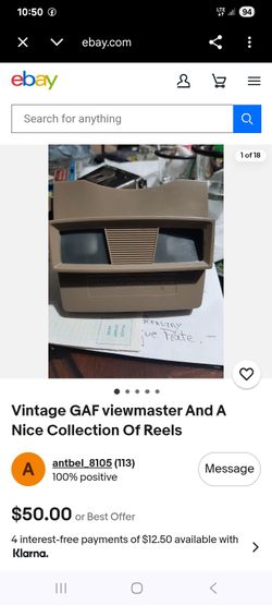 Vintage viewmaster con muchas peliculas para ver y fotos viejas  todo $75