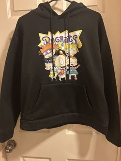 Black Rugrats Hoodie Supposed to be 1XL, More Like Medium or Baggy Small