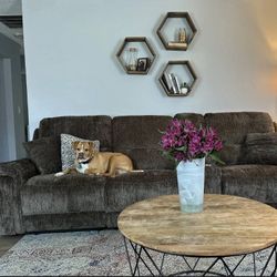 Power Recline Brown Couch 