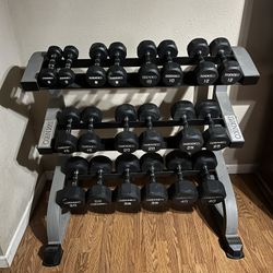 Ivanko Dumbbell Complete Set With Ivanko Rack