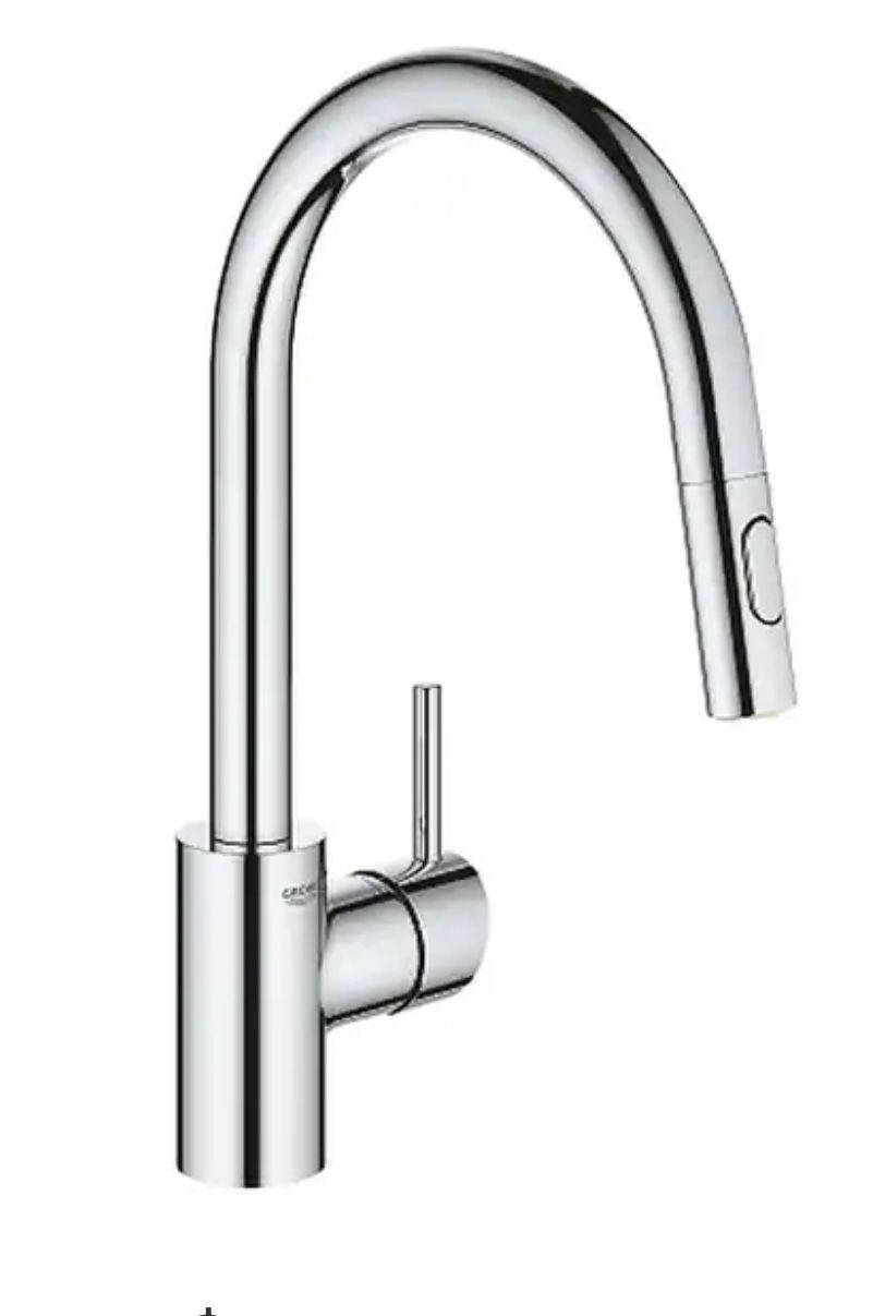 Grohe Single Hole Pullout Swivel Kitchen Faucet