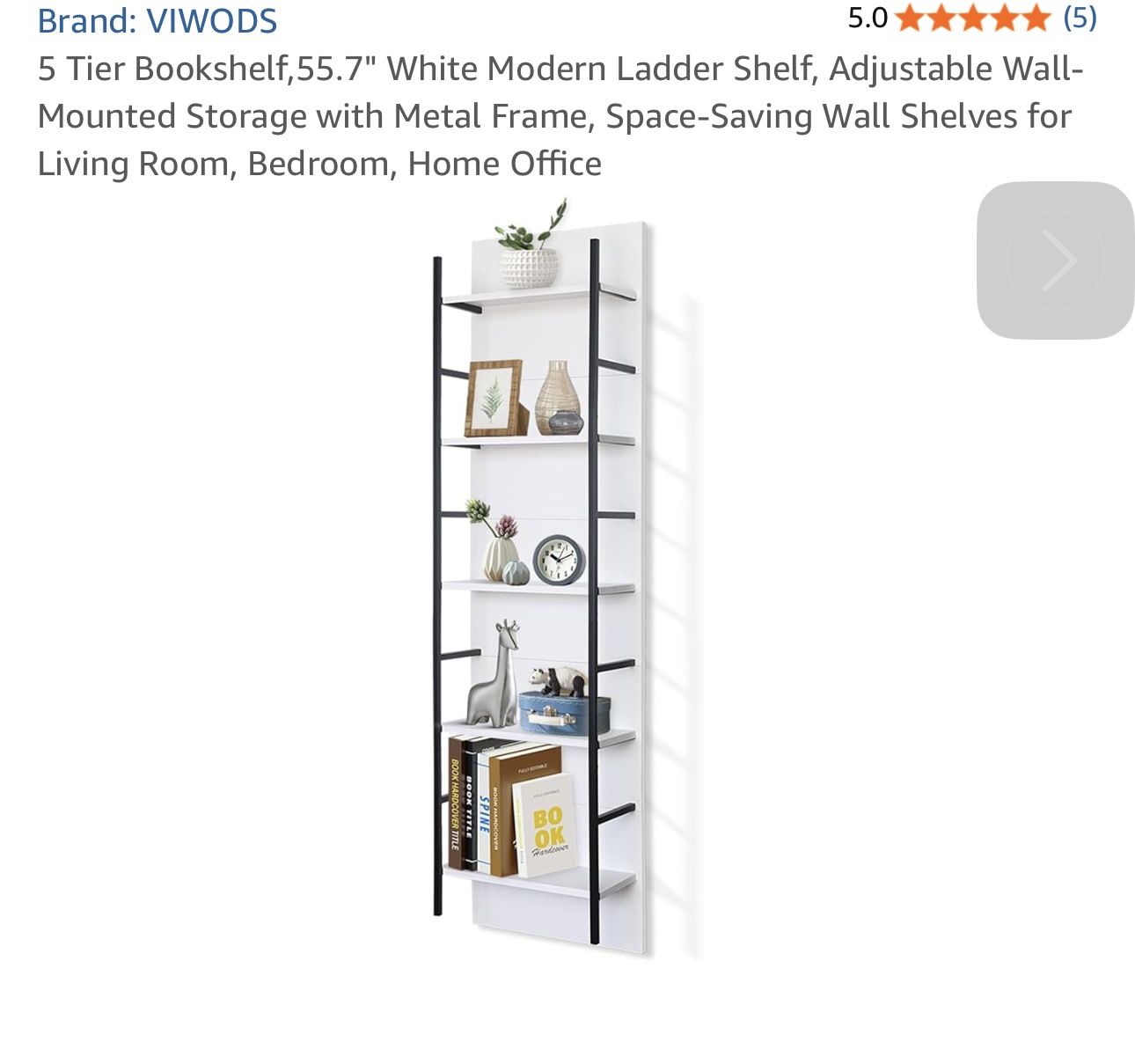 5 Tier Bookshelf New In Box 