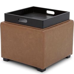 Storage Ottoman With Tray