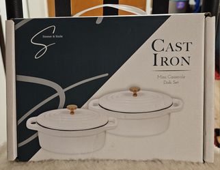 Simmer & Sizzle Cast Iron Mini Casserole Dish Set