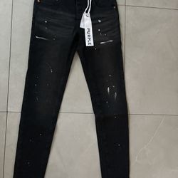 Brand New Purple Jeans Size 30 Paint Splatter All Tags