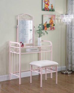 Steel Vanity with Powder Pink Finish ONLY $285! Lowest Prices Ever!