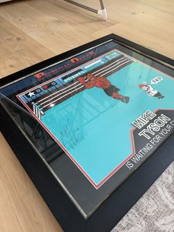 Mike Tyson Signed Punch-Out 16x20 – JSA Witnessed – Framed