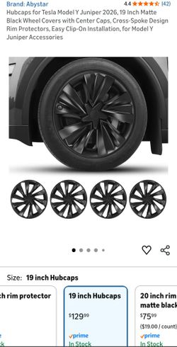 Car Wheel Cover Hubcaps for Tesla Model Y Juniper 19" Set Of 4