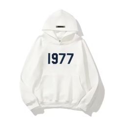 White 1977 Fear of God Essentials Hoodie