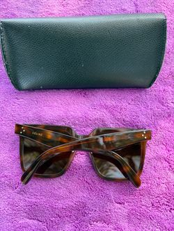 Céline Tortoise Cat-Eye Sunglasses with Case