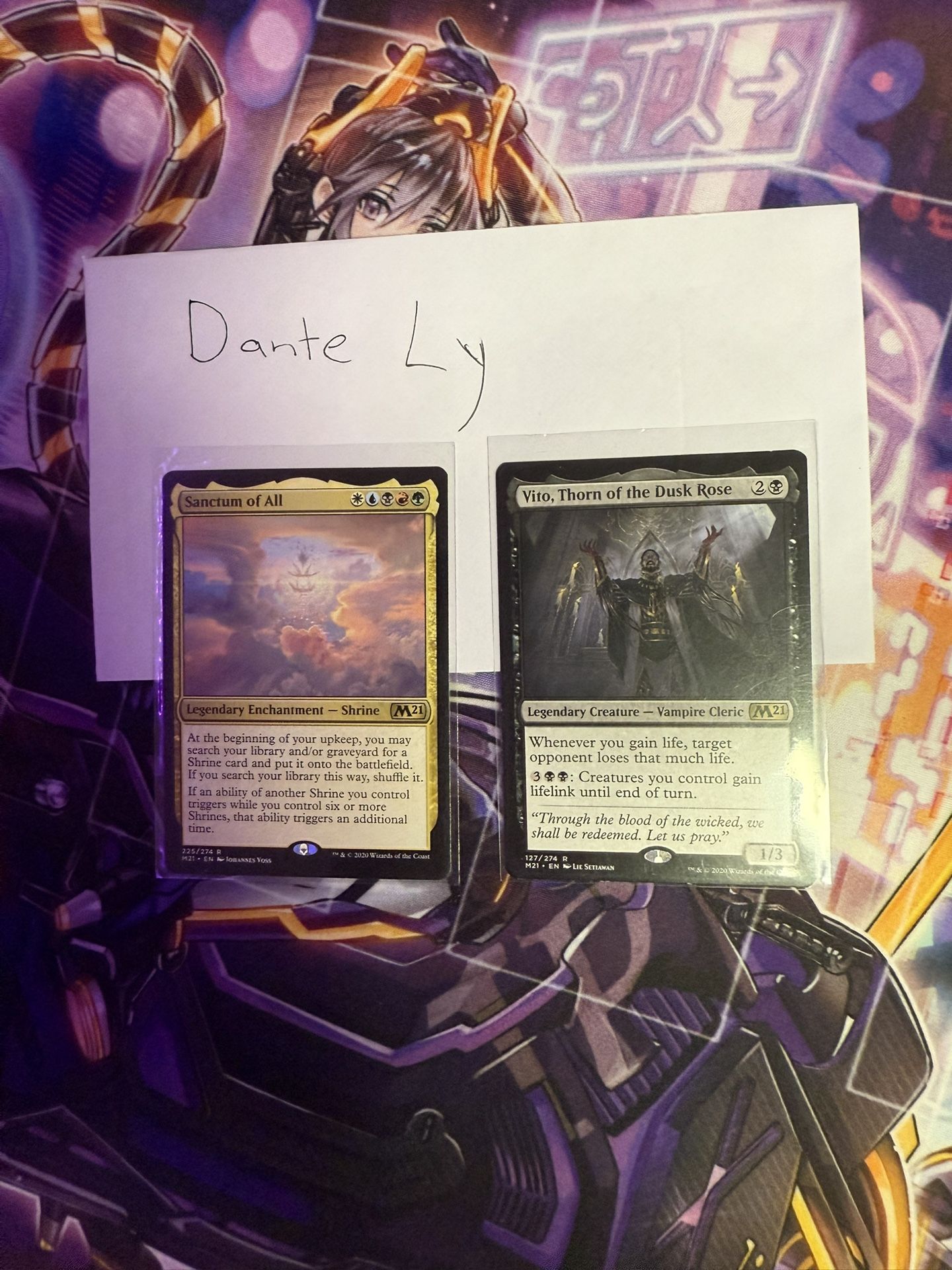 Sanctum Of All & Vito, Thorne of the dusk rose Magic The Gathering cards