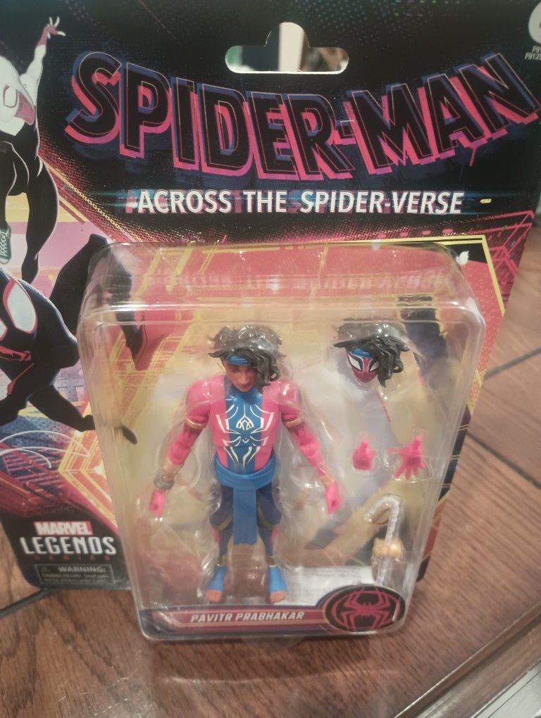 Marvel Legends Series Pavitr Prabhakar action figure from the movie Spider-Man: Across the Spider-Verse.