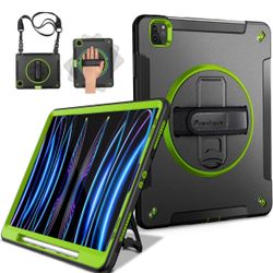 Miesherk Case for iPad Pro 11 Inch Case 2022/2021: iPad Pro 11 Case 4th Generation, Military Grade Heavy Duty Shockproof Rotating Stand+Hand/Shoulder 