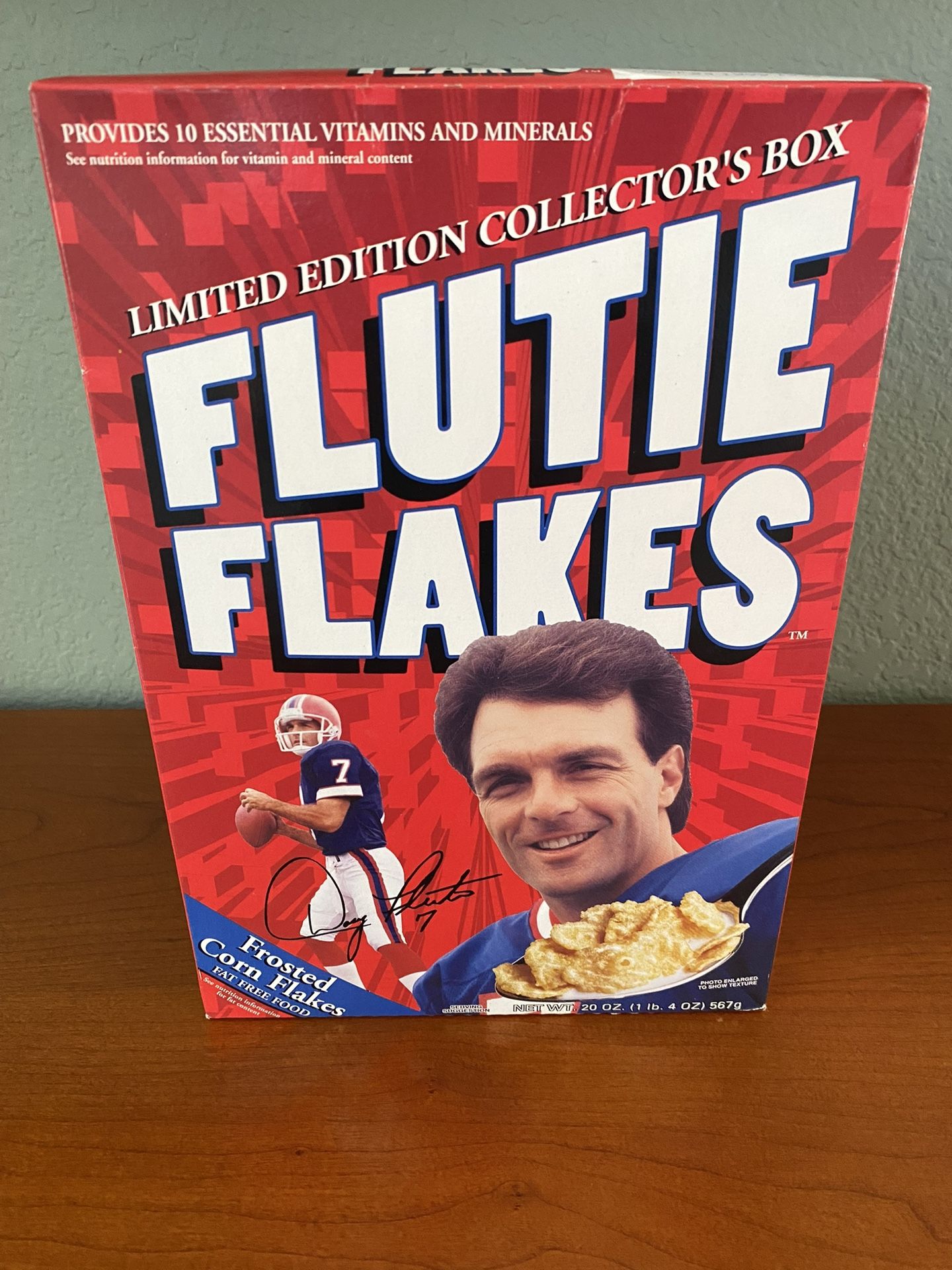 Flutie Flakes Cereal Unopened Sealed Red Box Original 1999