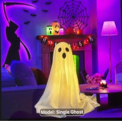 Halloween Light-Up Ghost Decoration 48” tall