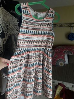Girls tribal dress, size 11-12, but fits more like size 8,