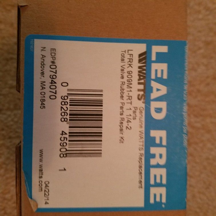 Watts 2" RPZ rebuild kit