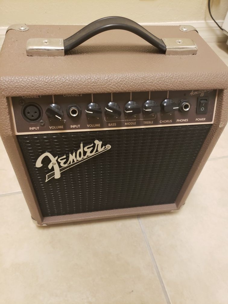 Fender Acoustasonic 15 Acoustic Guitar Amplifier 15 Watts.