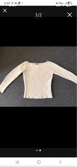 NEW Marc Jacob Designer Women Crew Neck Beige Wool-like Sweater Size S