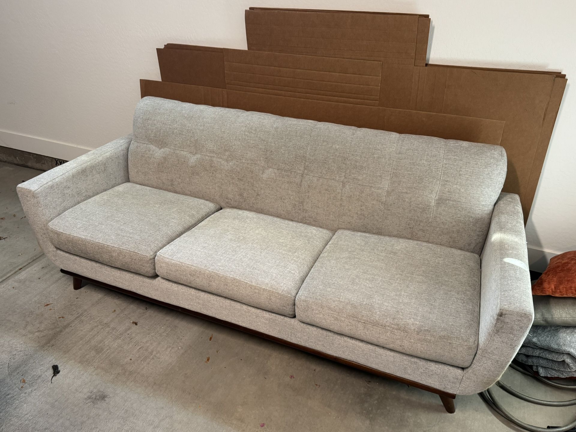Light Gray 86” Mid century Modern Sofa