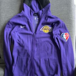 Nike Dri-Fit Los Angeles Lakers 75th Anniversary Showtime Full-Zip Hoodie Kids L