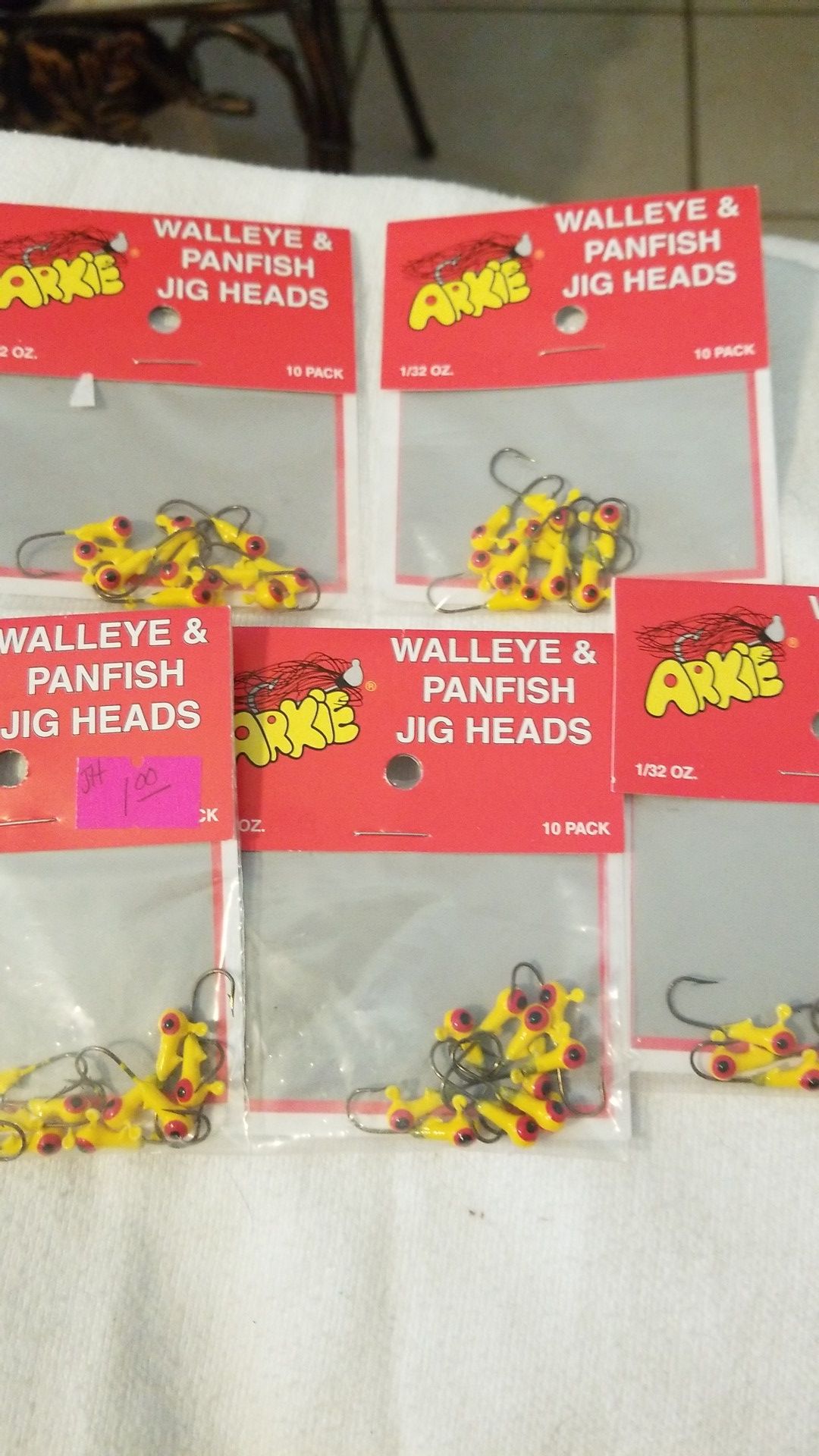 New! 5 Packs Walleye & Panfish Jig Heads