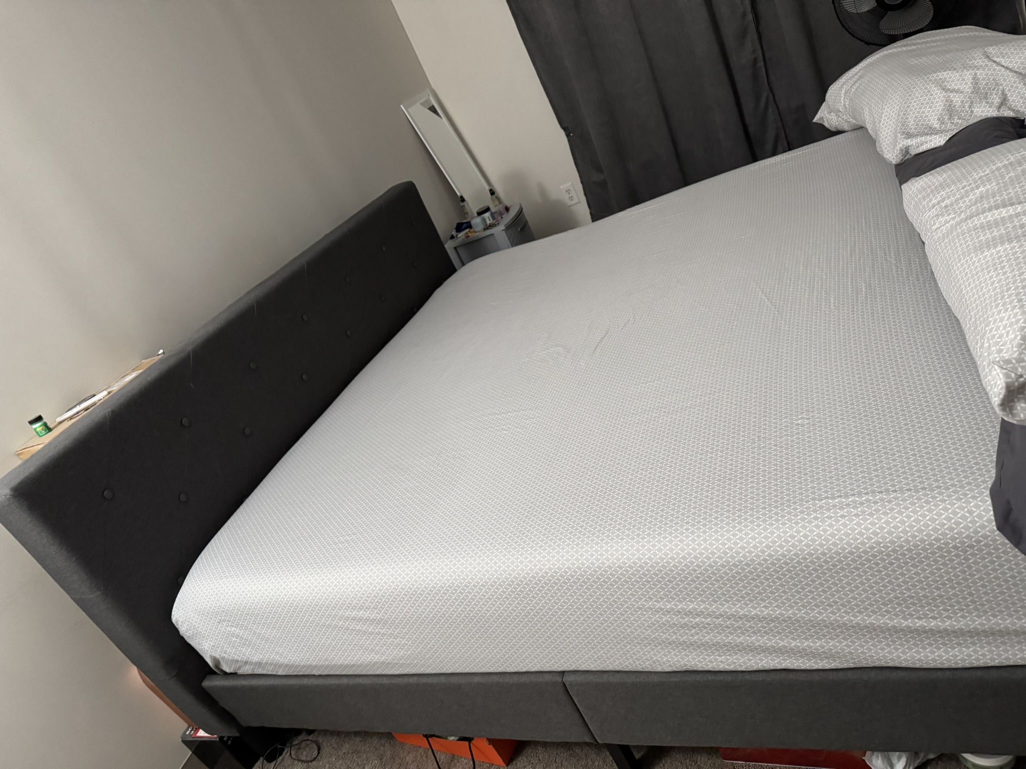 King Size Bed with Frame – Great Condition!