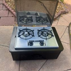 Stove Propane Operated Two Burner Countertop ,Portable Or Outside