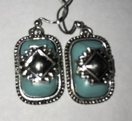 Silver and turquoise earrings