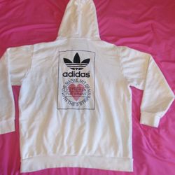Adidas White Hoodie – Women’s Large