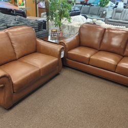 Genuine Leather SOFA AND LOVESEAT SET 