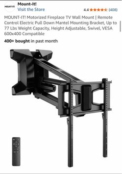 Motorized Fireplace TV Wall Mount