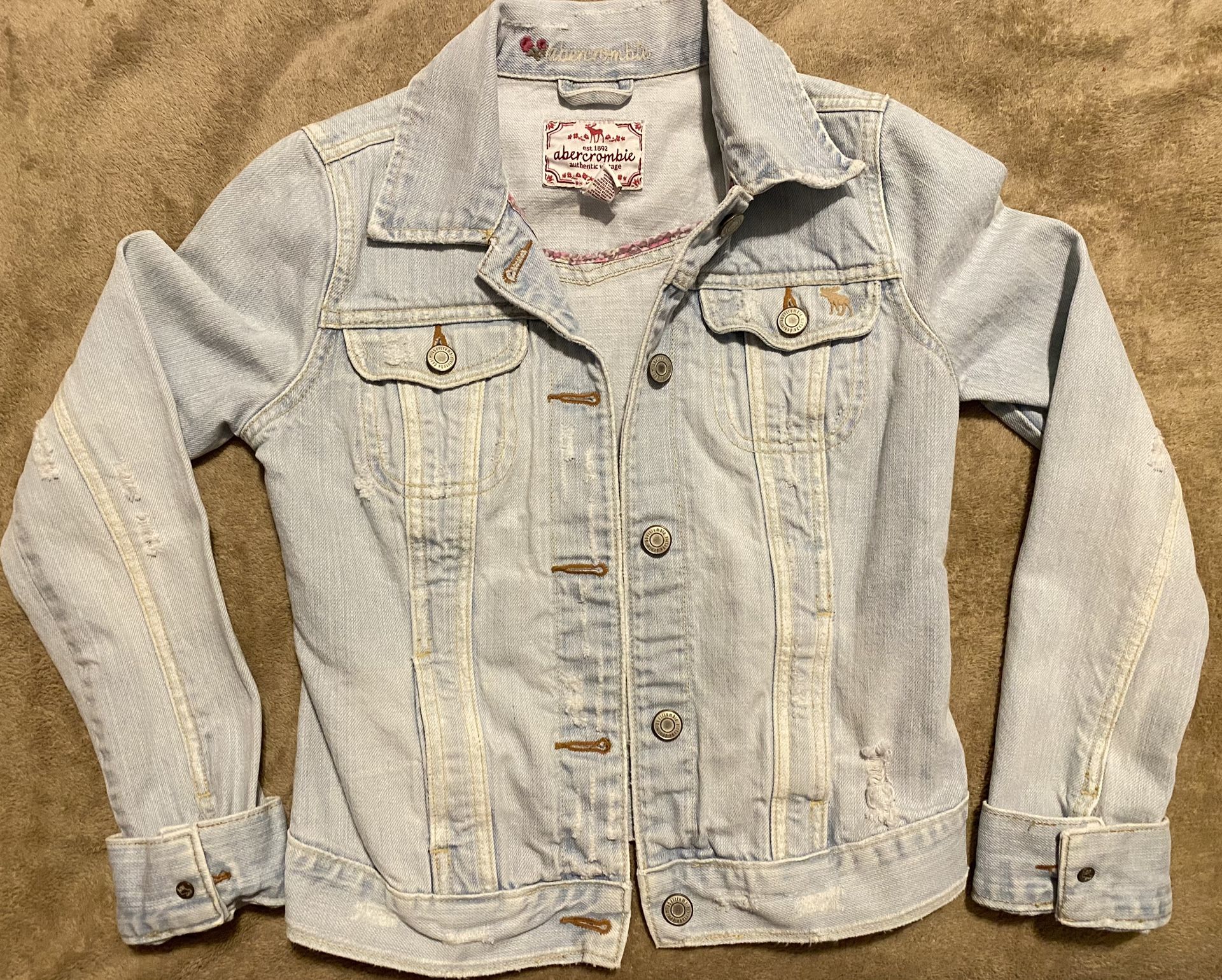 Abercrombie🌺Girls Vintage Jean Jacket Size M