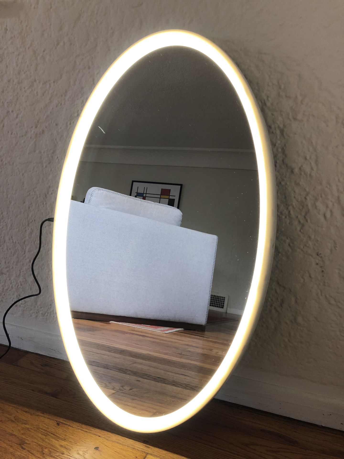 Oval LED Rechargeable Cordless Vanity Mirror