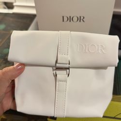 Dior White Cosmetic Bag Pouch Only (No Products) New