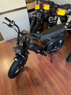 OPEN BOX, FULLY ASSEMBLED TST® R002 20'' 1500W Full Suspension Moped-style Electric Bike