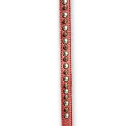 Red Spiked Dog Collar  19 Inches